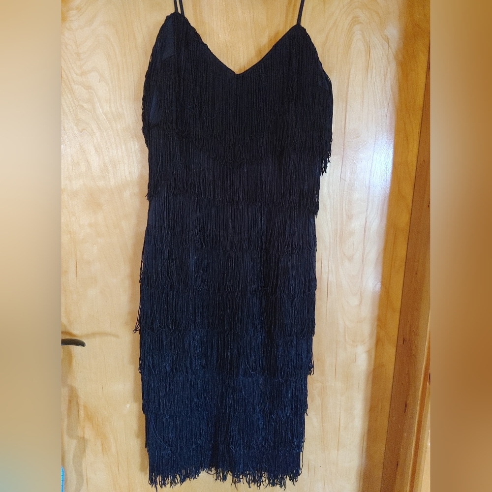 tassel cocktail dress, vintage